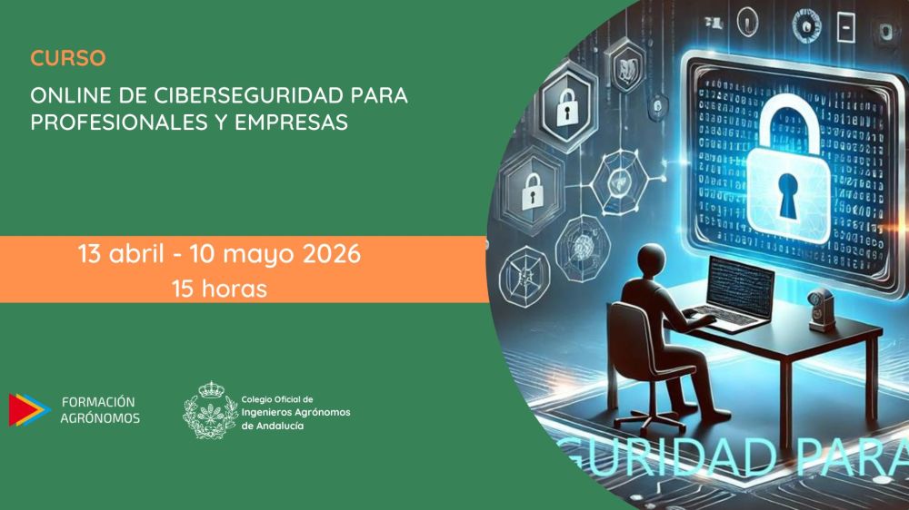 Curso online de Ciberseguridad para profesionales y empresas (del 15.04.2026 al  10.05.2026)
