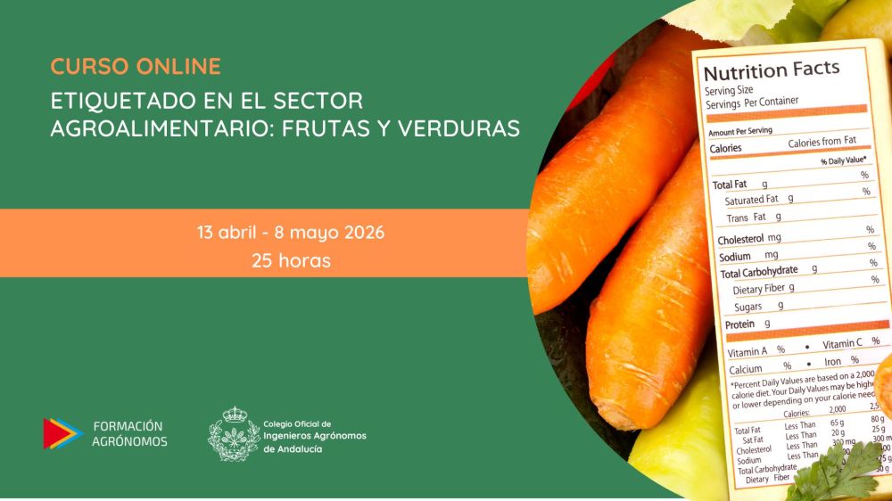 Curso etiquetado en el sector agroalimentario. Frutas y verduras  (del 13.04.2026 al 08.05.2026)
