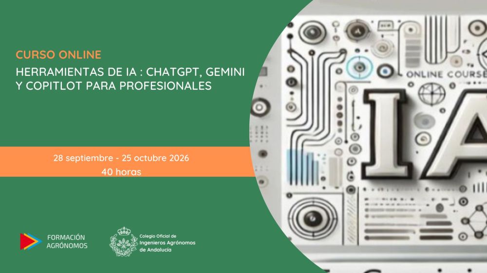 Curso online de herramientas de IA: chatGPT, Gemini y Copilot para profesionales (del 28.09.2026 al 25.10.2026)